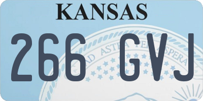 KS license plate 266GVJ