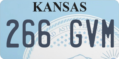KS license plate 266GVM