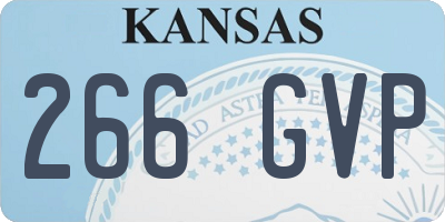 KS license plate 266GVP