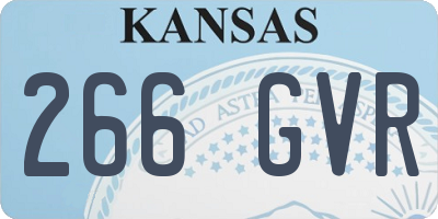 KS license plate 266GVR