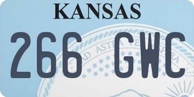 KS license plate 266GWC