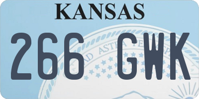 KS license plate 266GWK