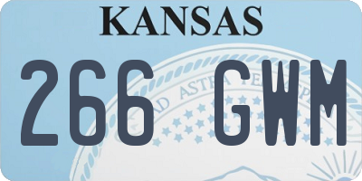 KS license plate 266GWM