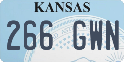 KS license plate 266GWN