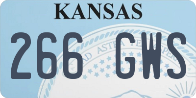 KS license plate 266GWS