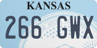 KS license plate 266GWX