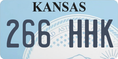 KS license plate 266HHK