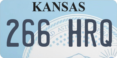 KS license plate 266HRQ