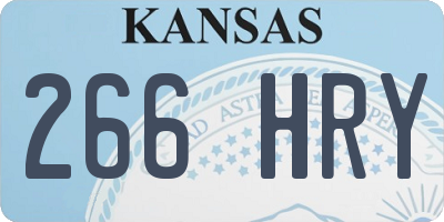KS license plate 266HRY