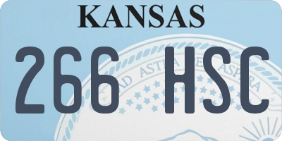 KS license plate 266HSC
