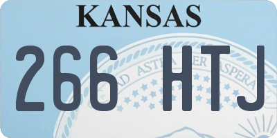 KS license plate 266HTJ