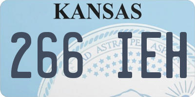 KS license plate 266IEH