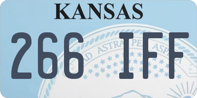 KS license plate 266IFF