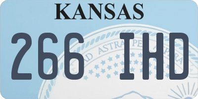 KS license plate 266IHD