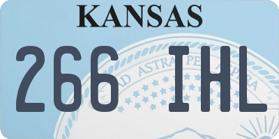 KS license plate 266IHL