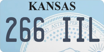 KS license plate 266IIL