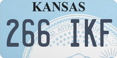KS license plate 266IKF