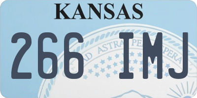 KS license plate 266IMJ
