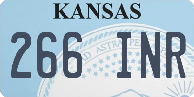 KS license plate 266INR