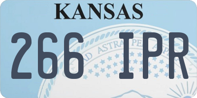 KS license plate 266IPR