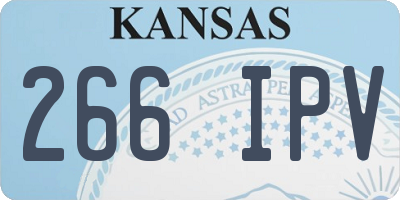 KS license plate 266IPV