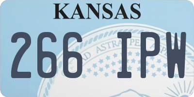 KS license plate 266IPW