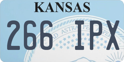 KS license plate 266IPX