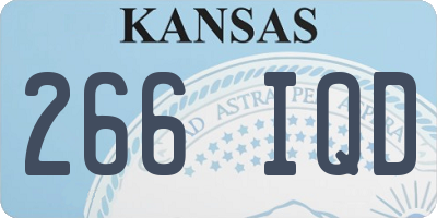 KS license plate 266IQD