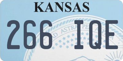 KS license plate 266IQE