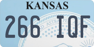 KS license plate 266IQF