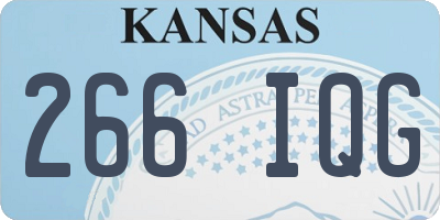 KS license plate 266IQG