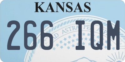 KS license plate 266IQM