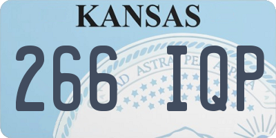 KS license plate 266IQP