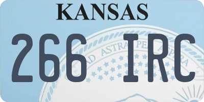 KS license plate 266IRC