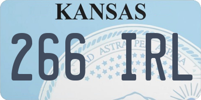KS license plate 266IRL