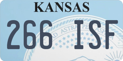 KS license plate 266ISF