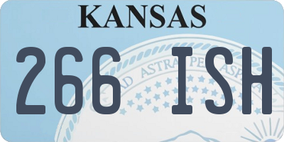 KS license plate 266ISH