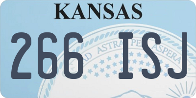 KS license plate 266ISJ