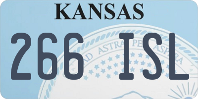 KS license plate 266ISL