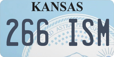 KS license plate 266ISM