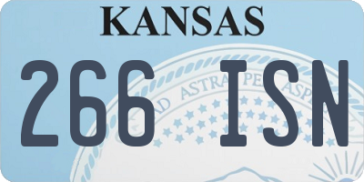 KS license plate 266ISN