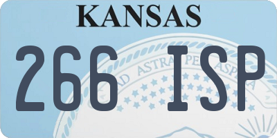 KS license plate 266ISP