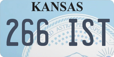 KS license plate 266IST