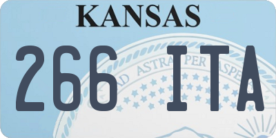 KS license plate 266ITA