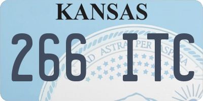 KS license plate 266ITC