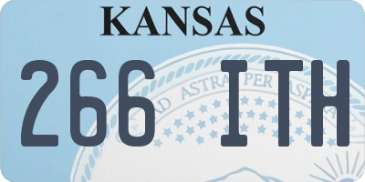 KS license plate 266ITH