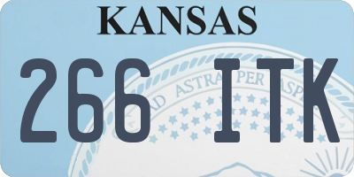 KS license plate 266ITK