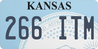KS license plate 266ITM