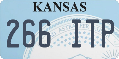KS license plate 266ITP