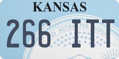 KS license plate 266ITT